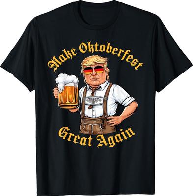 Macht das Oktoberfest wieder großartig Lustiges Trump Trinkt Bier Prost T-Shirt