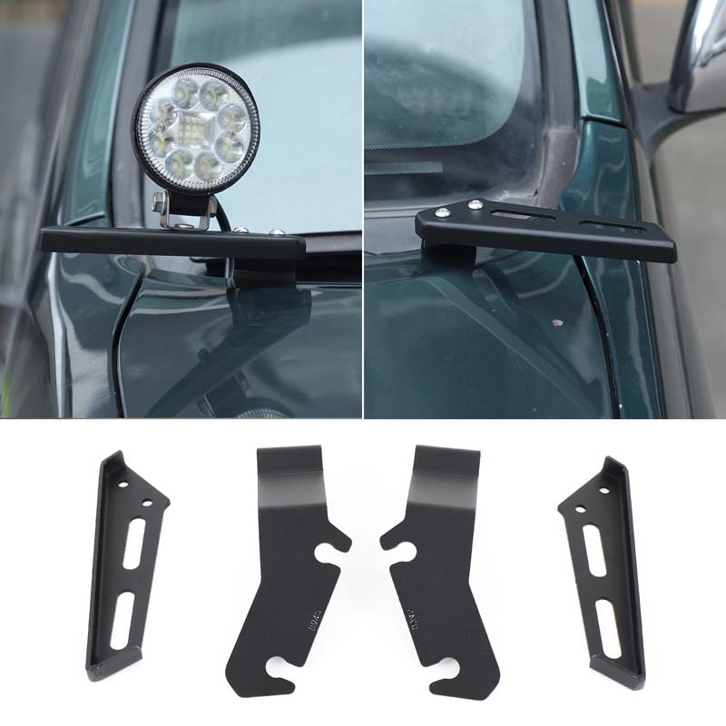 For Toyota Prado 120 FJ120 2003-2009 LED Light Pod Metal Hood Mount Bracket Kit/Ditch Hood Light Brackets