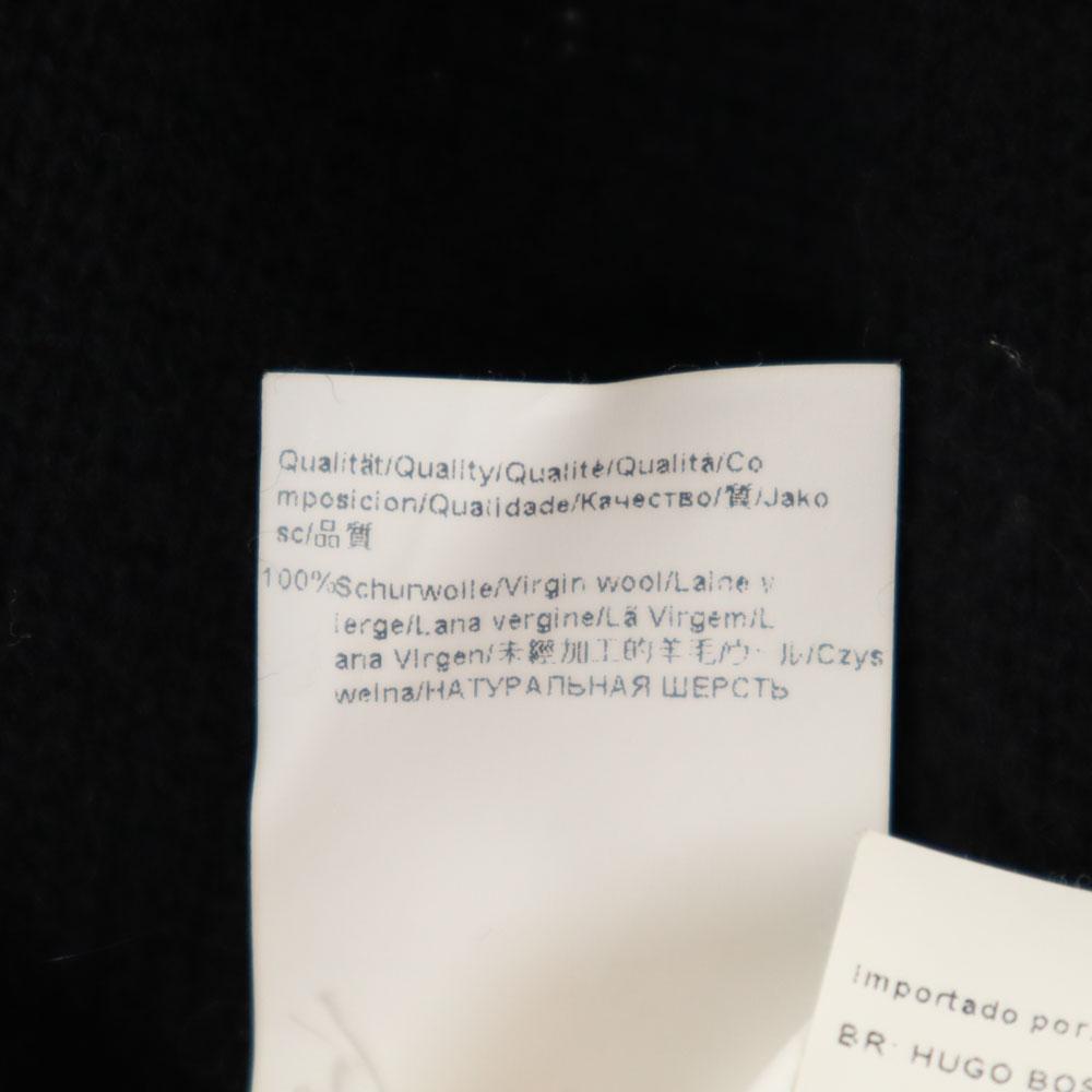 BOSS 100% Wolle Langarm Schalkragen Strickjacke M schwarz Herren Gebraucht