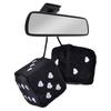 Car Hanging Dice - Heart Shaped Dots Hanging On Car Rearview Mirror Plush Dice