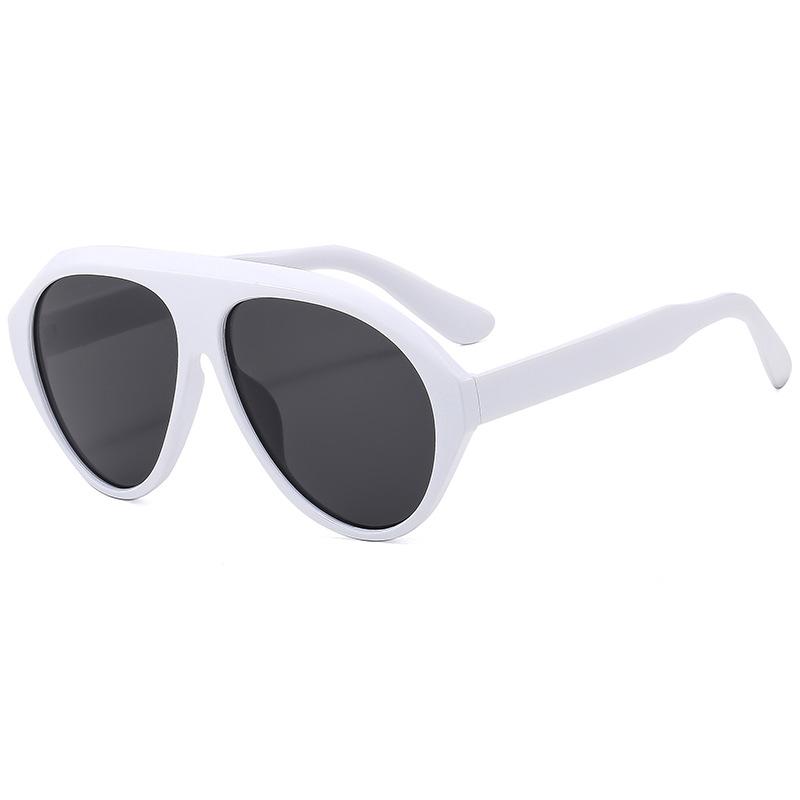 Simple Sunglasses, Large Frame Light Board Versatile Toad Glasses, Multi-Color Classic Pilot Glasses