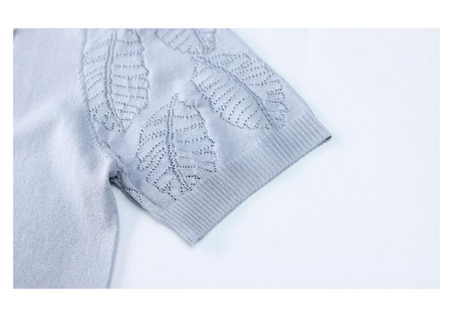 2026 New Style Summer Ice Silk T-Shirt: Chic Short-Sleeved Knit for Middle-Aged & Elderly Women
