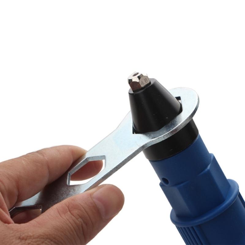 Universal Electric Rivet Tool Attachment Alloy Steel Construction Wear Resistant Hexagonal Head Precisions Fit