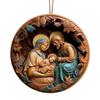 Miljøvennlig akryl Jesus fødsel hengende ornament Perfekt for juletre og festlig veggdekorasjon