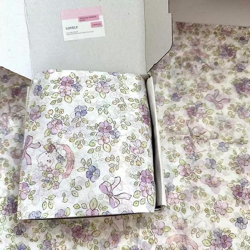 10PCS Hand-rubbed Bowknot Sydney Paper Cotton Texture Bowknot Design Cotton Paper Gift Wrapping Flower Wrapping
