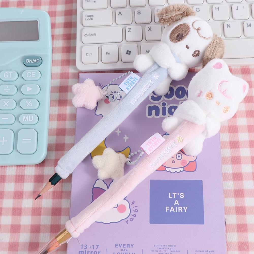 

Plush Tablets Pencil Protective Bag Dog Plush Pencil Sleeve Tablets Pen Protective Case Gel Pen синій