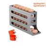 4 Layers Automatic Rolling Egg Holder Refrigerator Egg Storagebox Large Capacity Space Saving Kitchen Refrigerator Egg Dispenser