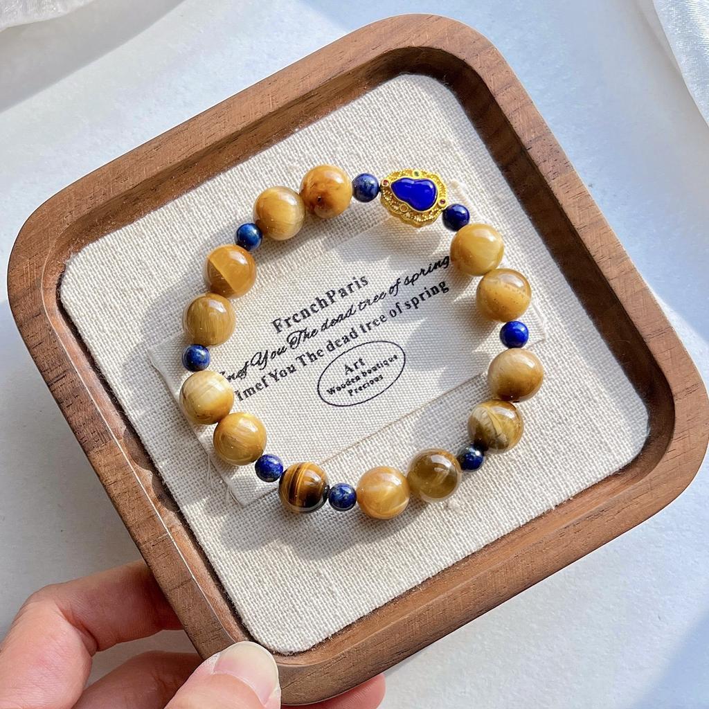High Quality Natural Lapis Lazuli Tiger'S Eye Stone Design Bracelet Bracelet
