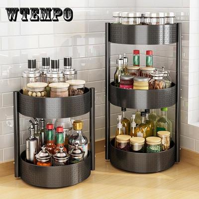 1/2/3 kat mutfak baharat rafı 360 derece dönebilen baharat rafı çelik mutfak dolabı organizatör raf kavanozlar kutular şişeler