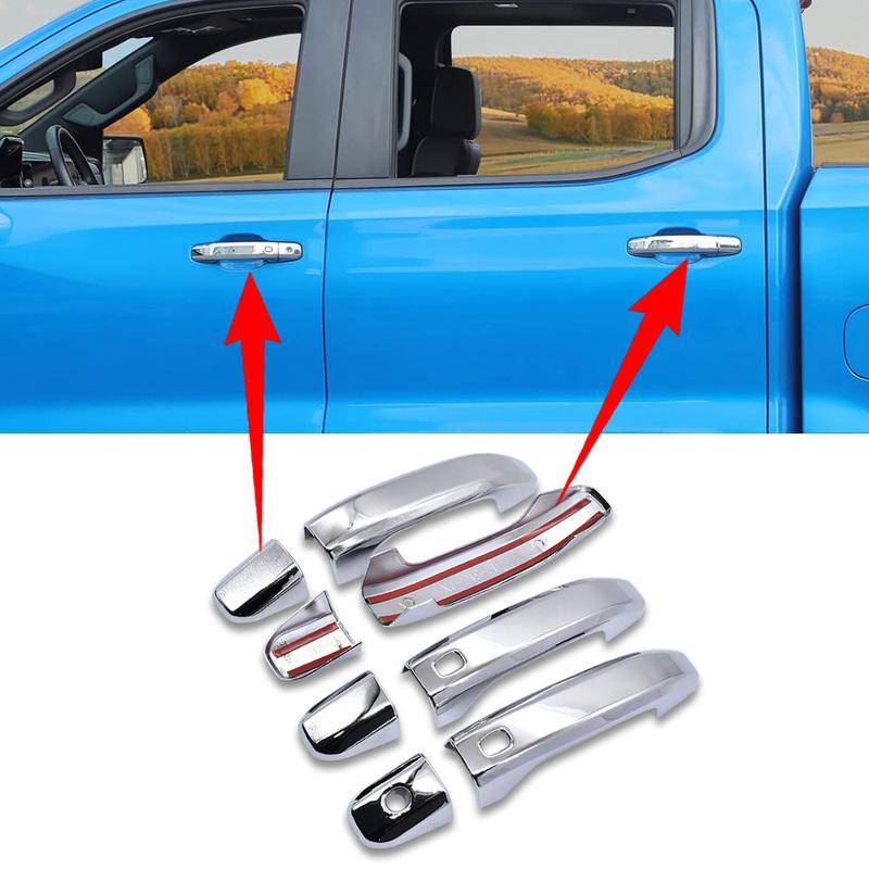 For Chevrolet Silverado GMC Sierra 1500 -2025 Chrome Car Door Handle Cover Trim Styling Accessories