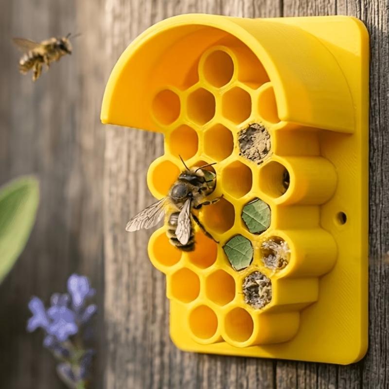 Dekoratives Bienenhotel, Insektenhaus Dekorationen, 3D-gedruckter Wabenakzent für Gartenecke Regal Balkon und Terrassen Auslage