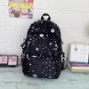 Schulrucksack Last reduzieren Mittelschüler Schulrucksack Mädchen Oberstufe College-Student Große Kapazität Sternenrucksack Leicht 11 Zoll