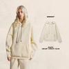 Men Women Warm Fleece Lined Hooded Sweatshirt Set Casual Loose Fit Winter Outfit Pure Color Streetwear