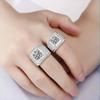 D Color 10 Carat Moissanite Ring for Men S925 Sterling Silver Plated with White Gold Luxury Man Wedding Ring Fine Jewelry