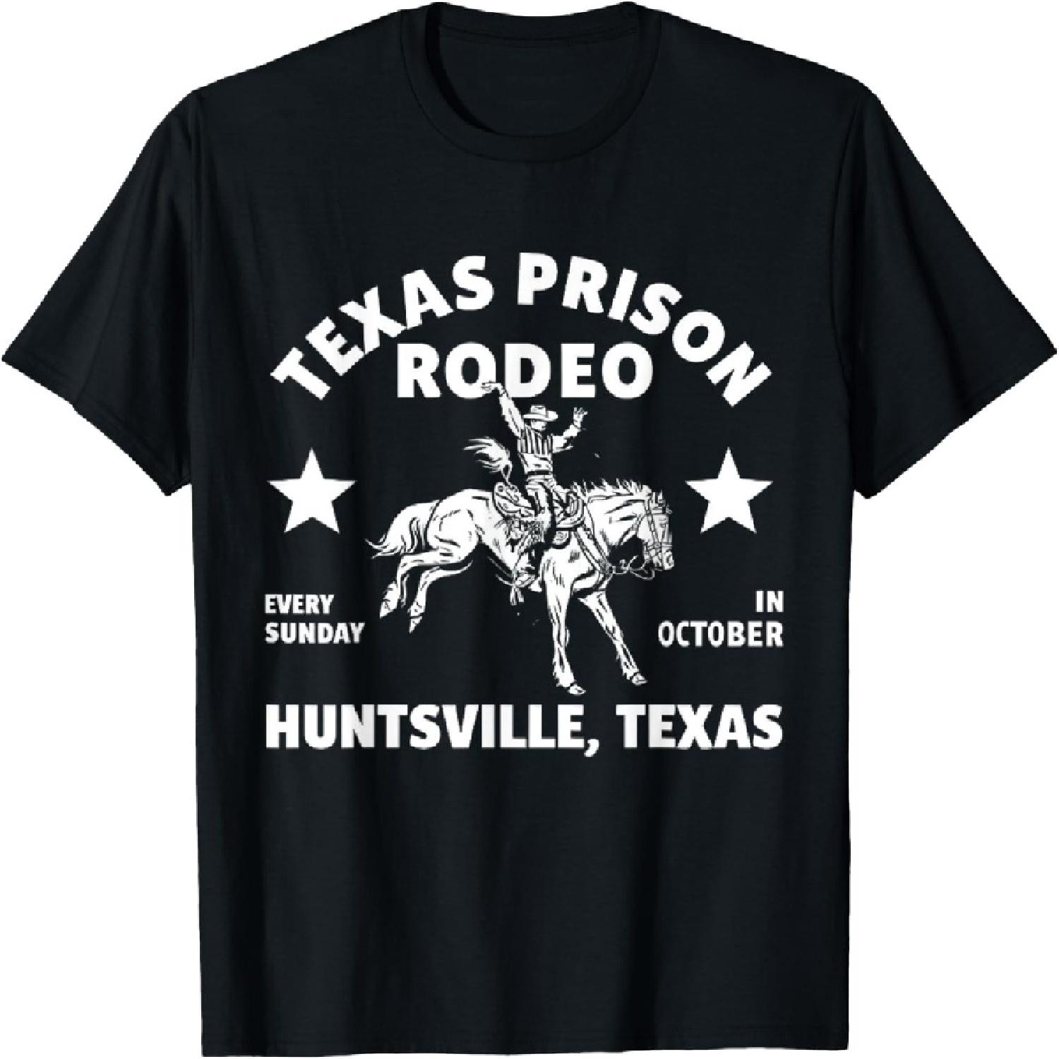 Texas Prison Rodeo Sunday In October Huntsville Texas Tee T-Shirt XXXXXL разноцветный