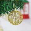 3/6pcs Delicate Christmas Iron Wire Ball Gold Christmas Tree Decoration Pendant Hollow Ball  Office
