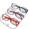 Women Fox Anti-Blue Reading Glasses Ladies Fashion Presbyopic Eyeglasses Computer Prescription Eyewear
