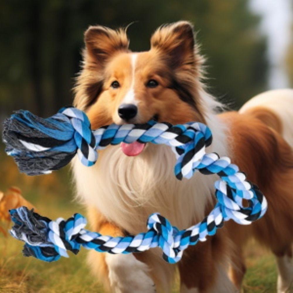 Cotton Dog Chew Toy Interactive Indestructible Dog Rope Toy  Tug of War