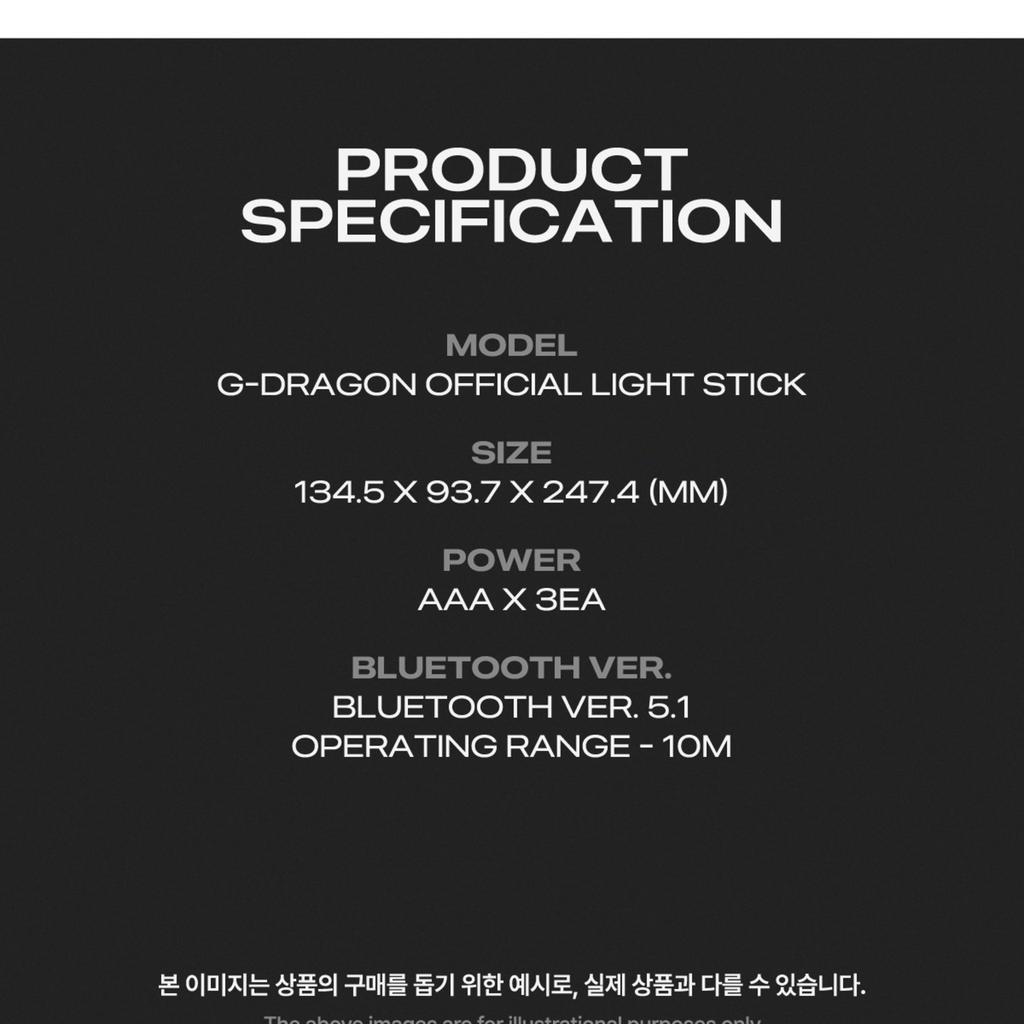 [Sofort lieferbar] Bigbang G-Dragon Offizieller Lightstick