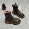 New Round Toe Thickened and Warm Thick-soled Mid-calf Women's Boots Made of Cotton Shoes