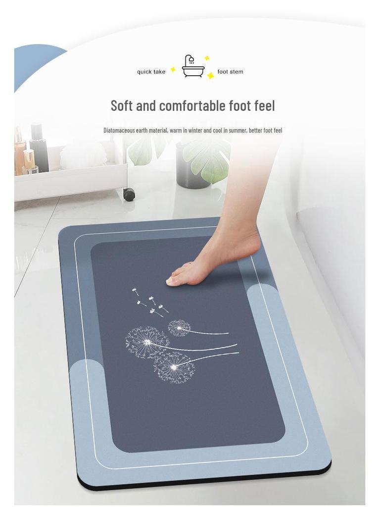 Schnelltrocknende Rutschfeste Kieselgur Badematte mit Starker Wasseraufnahme