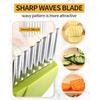 1 Pcs Crinkle Cutter Stainless Steel Potato Carrot Chip Vegetable Crinkle Wavy Chopper Cutter Fry Slicer Kitchen Accessories