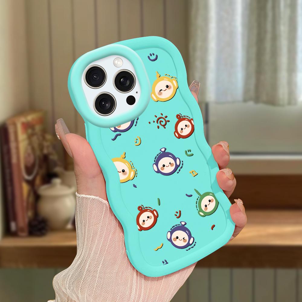 Big Wave Edge Weiches Silikonmaterial Macaron-Telefongehäuse Stoßfestes Schutzgummigehäuse für iPhone Samsung Huawei Honor Xiaomi Redmi OnePlus Moto