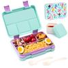 40oz Cartoon Pattern Bento Lunch Box Set Leak Proof Removable Dividers Meal Container for School Office Picnic Food Snack Prep
