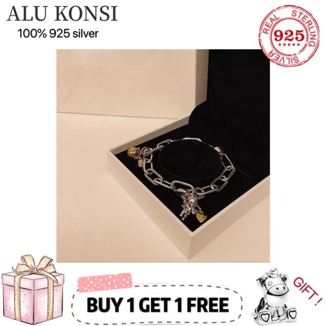 New Sale Real 100 %925 Sterling Silver Pan Bracelet Magic Land Series Charms Bangle For Women Fit Original Diy Charm Jewelry