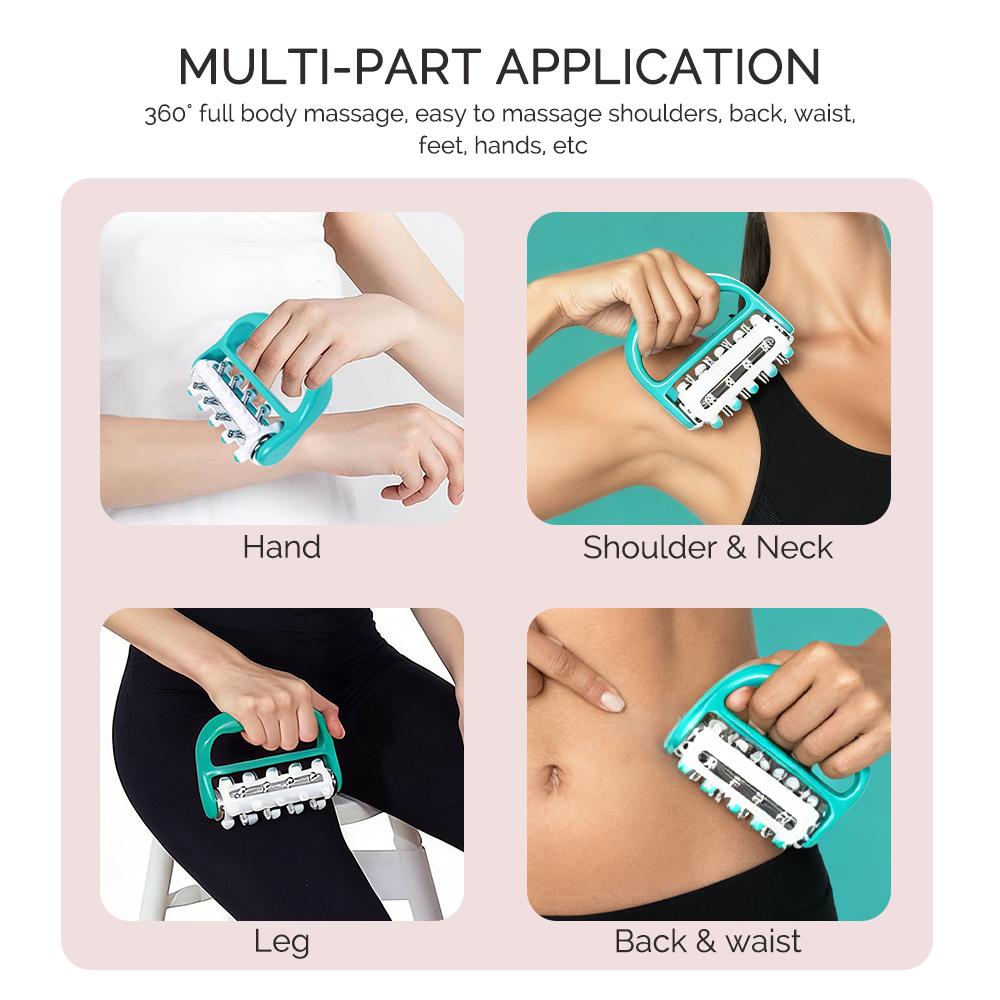 Handheld Massager Cellulite Massager Fascia Release And Muscle Massage 360° Rotating Roller For Shoulders Back Waist Feet Hands