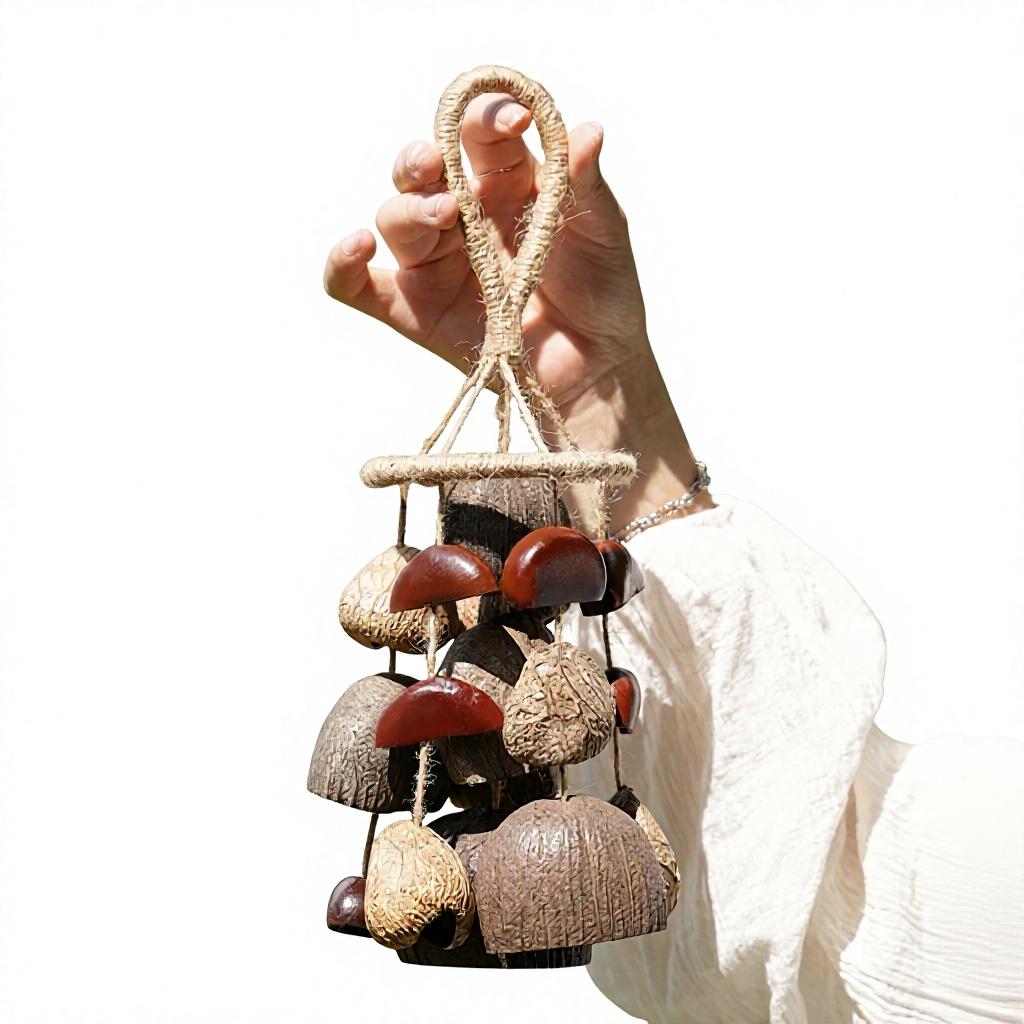 Cloud Healing Seed Pod Wind Chime Pendant Rattle Natural Seed Pods Healing Instrument Stringed Bell Yoga Meditation
