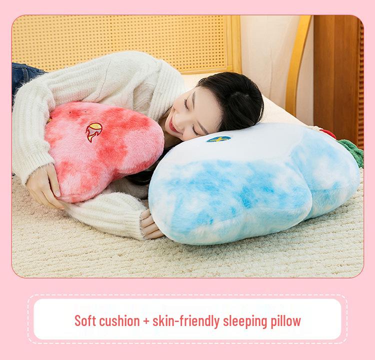 Cartoon Cloud Plush Pillow: Emoji Cushion for Bedside, Bay Window, Office Chair & Girls' Room