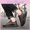 Retro Solid Color Design Mens Casual Shoes With Breathable Pu Upper For Summer And Spring Comfort