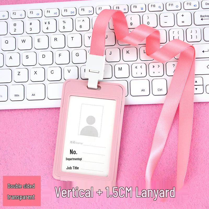 Youhe 6076 Employee ID Badge Holder with Lanyard, Customizable Work ID Card Holder.