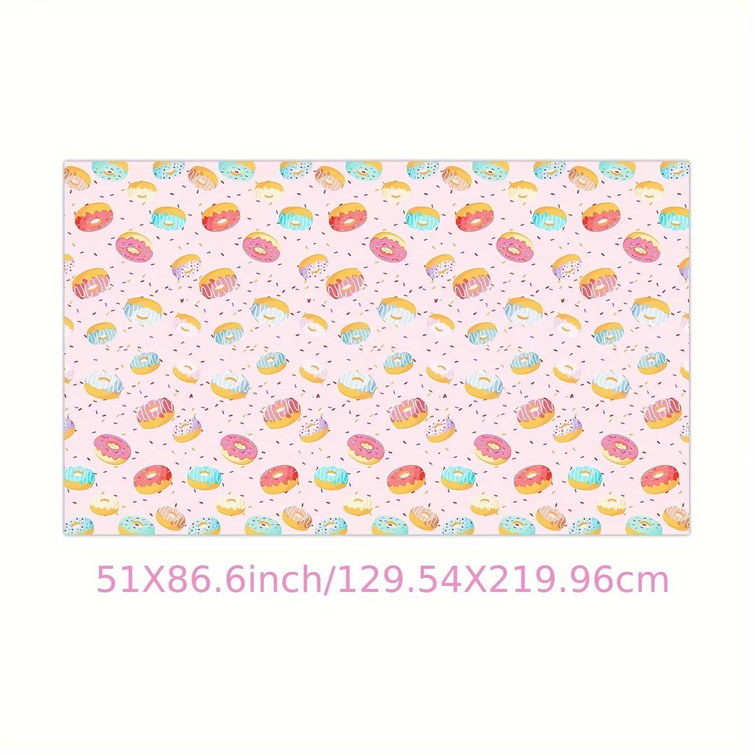 

Donut themed children s birthday party disposable tablecloth tableware party set червоний