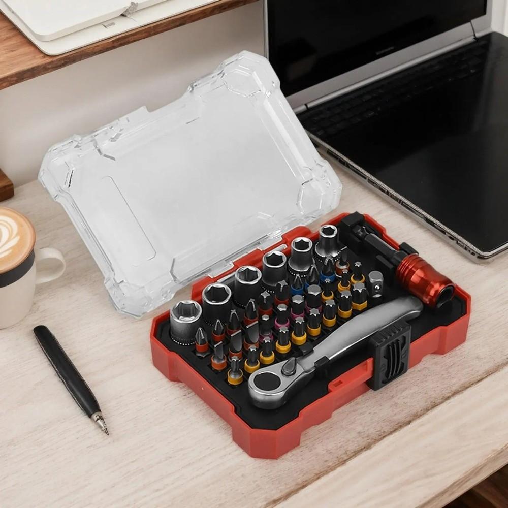 38 Pieces Wear-resistant Screwdriver Ratchet Set For Car Home Motorcycle Hvac Repair