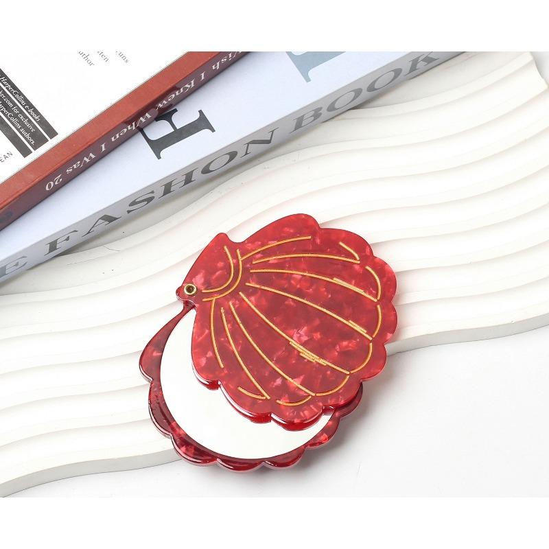 Acetate shell mirror European and American advanced carry-on mirror small fresh temperament