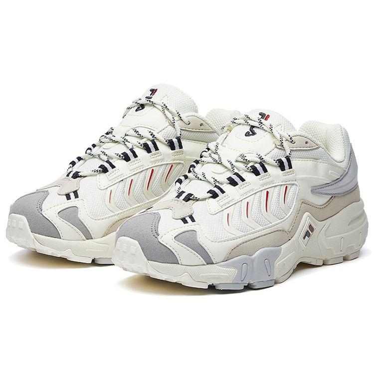 FILA Predator 1 Fabric Sport Retro Low-Top Lifestyle Shoes Women sneakers White Gray F12W031127FVL