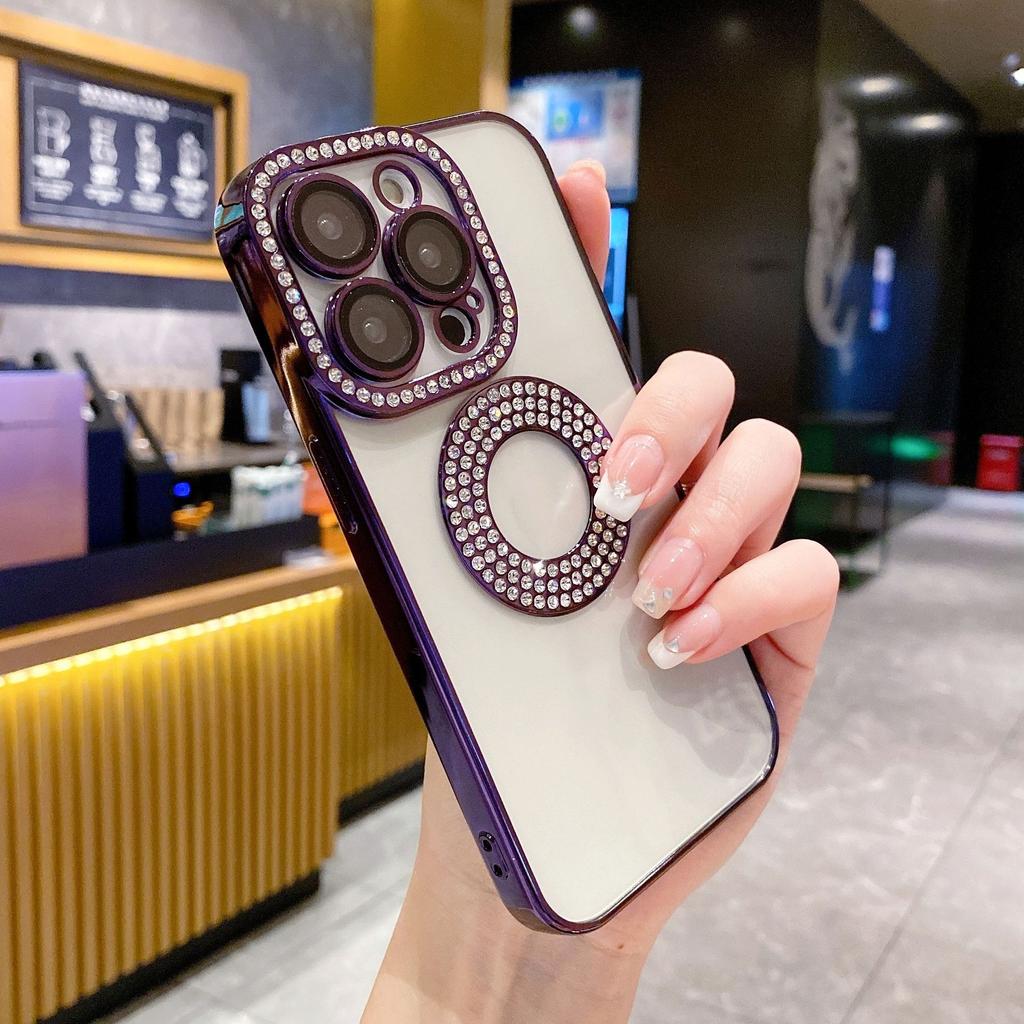 New Electroplated Diamond 12 Anti-fall for IPhone 11 Mobile Phone Case for In for IPhone15 Mobile Phone Case 14pro Advanced