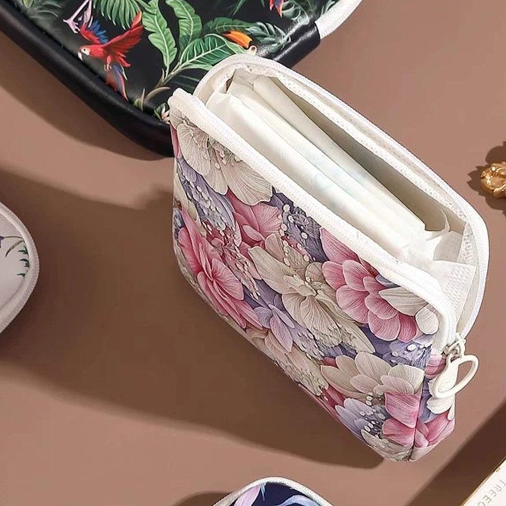 Creative Zipper Pouch Sanitary Pads Bag Large Capacity Multipurpose Cosmetic Bag Coin Purse Travel