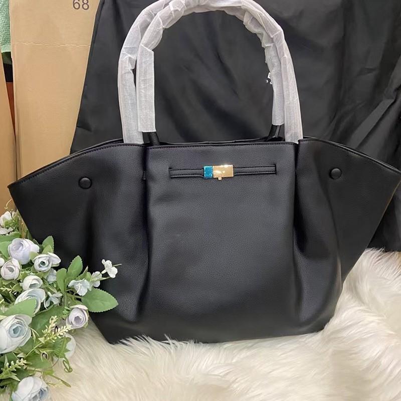 High-end Wing Bag Leather Women's Soft Fashionable Tote 2024 Portable Briefcase