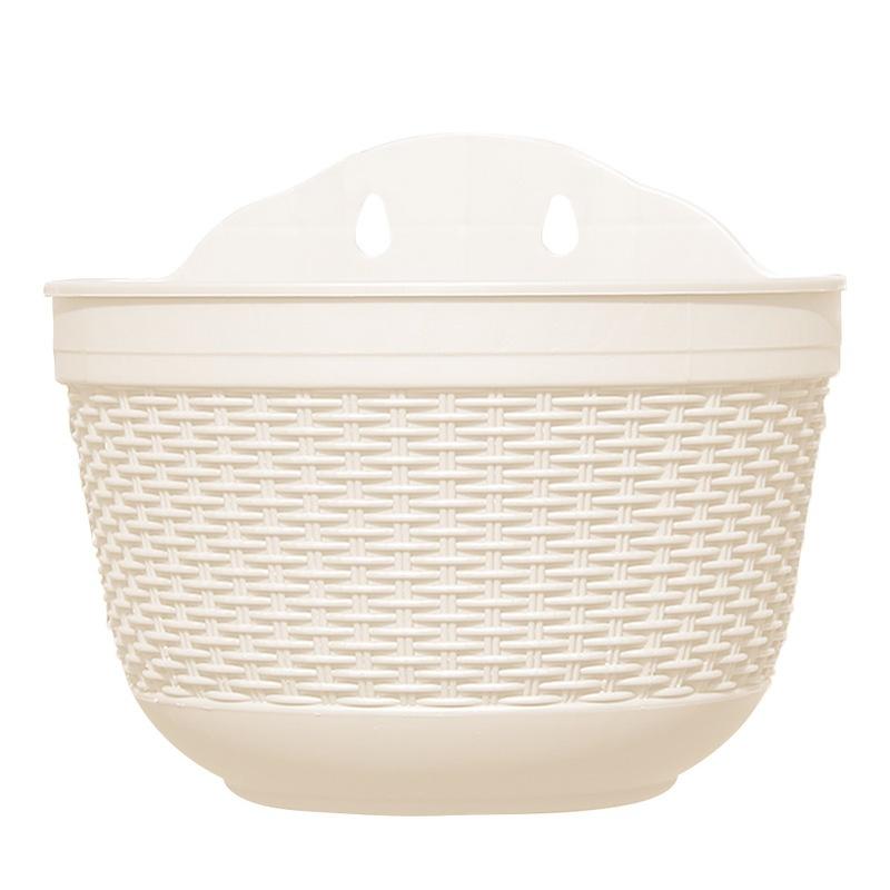 

Imitation Rattan Weaving Creative Flower Planter Garden Pot Flowerpot Wall Hanging Plant Grow Basin Baskets Yard Balcony