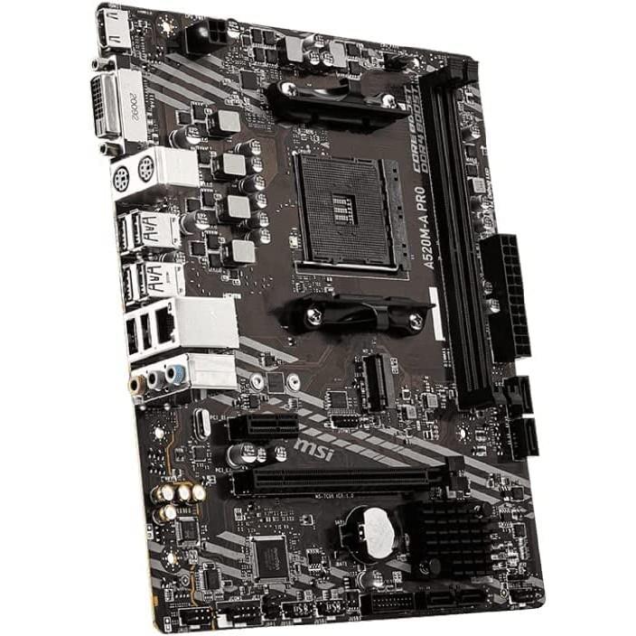 MSI Motherboard A520M-A PRO [Compatible with Ryzen 5000 Series (AM4)] [Popular Model for Beginners and Self-made Cost Performance] Micro ATX