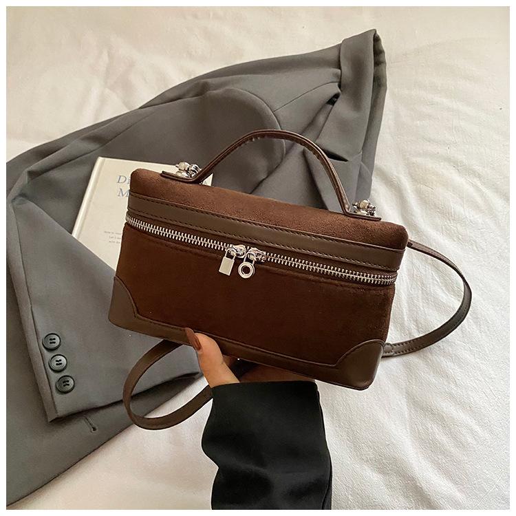 Fashion Retro Contrast Casual Handbag Bag Women's 2025 New Versatile Box Bag Fashion Crossbody Bag
