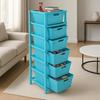 6-Tier Plastic Storage Cabinet Organizer/Modular Plastic Drawer System for Home, Office, Hospital, Parlor, School, Doctors, and Kids' Rooms