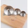 3-Piece Stainless Steel Funnel Set: Wide-Mouth Funnel, Mini Funnel, for Oil, Vinegar, Sake, Spices, Oil Cans, Oil Bottles, Pouring Tools, 3 Sizes, Wid