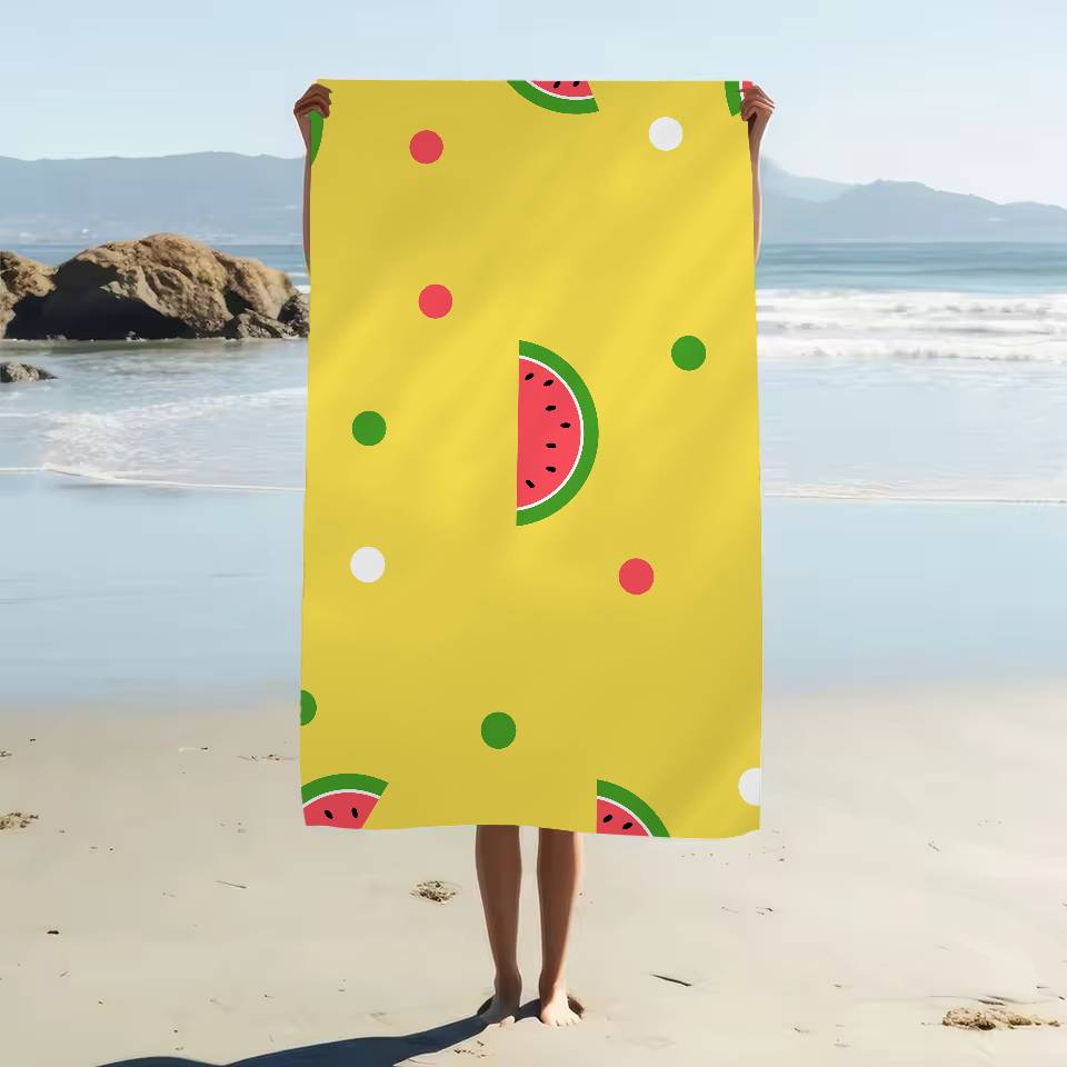 Fruit Watermelon Pattern Print Beach Towel Colorful Bath Towels Microfiber Quick Dry Sand Free Beach Yoga Spa Gym Pool