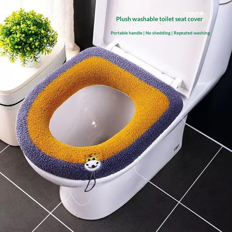 Thicken Toilet Seat Cover Mat Winter Warm Soft Washable Closestool Mat Seat Case Toilet Lid Pad Cover Bathroom Accessories