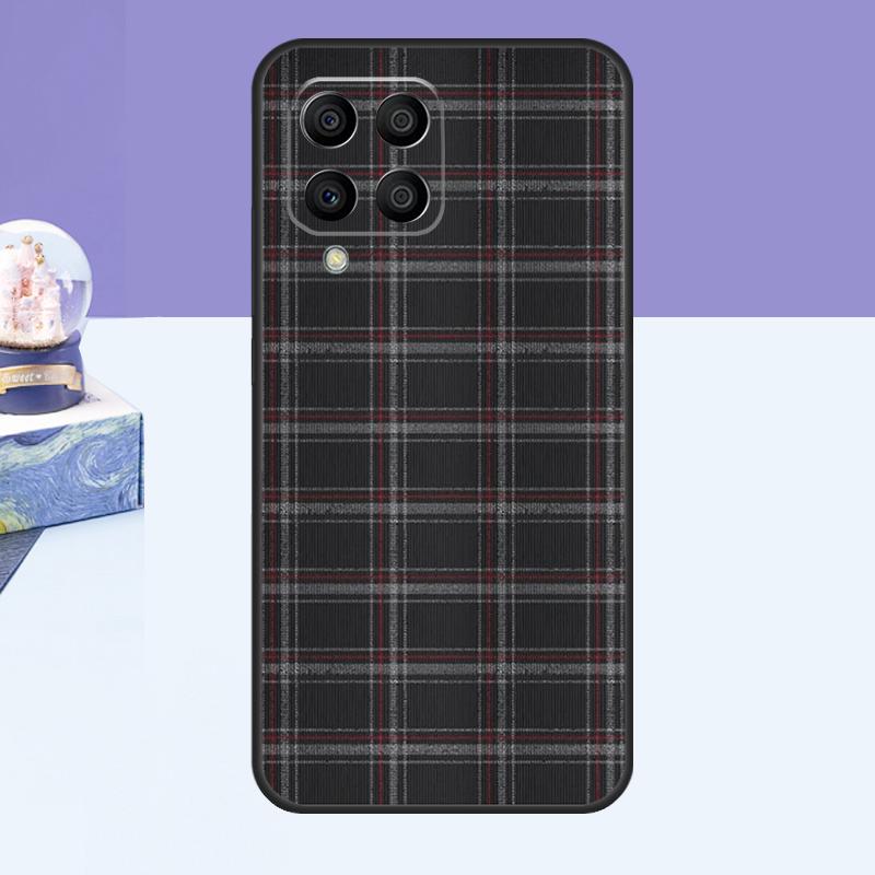 Plaid Pattern Stripes Case For Samsung Galaxy M53 M33 M15 M35 M55 M11 M14 M34 M54 M31 M51 M12 M32 M52 M16 M36 M56