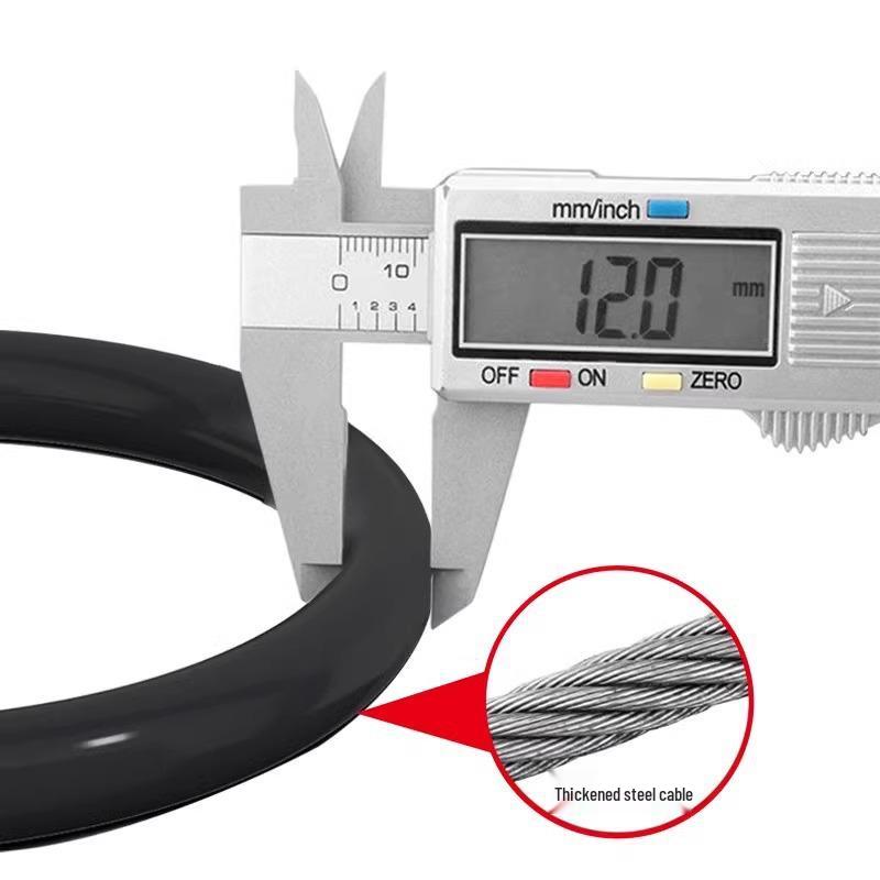 Bike Anti-Theft Ring Lock - Compact, Steel Cable for Mountain, Road & E-Bikes